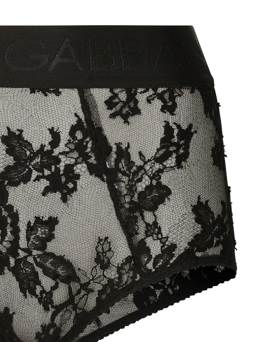 Кружевные трусы-брифы с завышенной талией DOLCE & GABBANA, черный — фото 4
