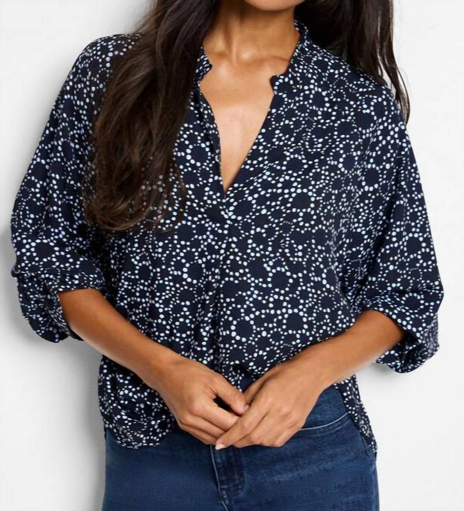 

Топ Pearl Garden Cinch Top в цвете Indigo Multi Nic + Zoe
