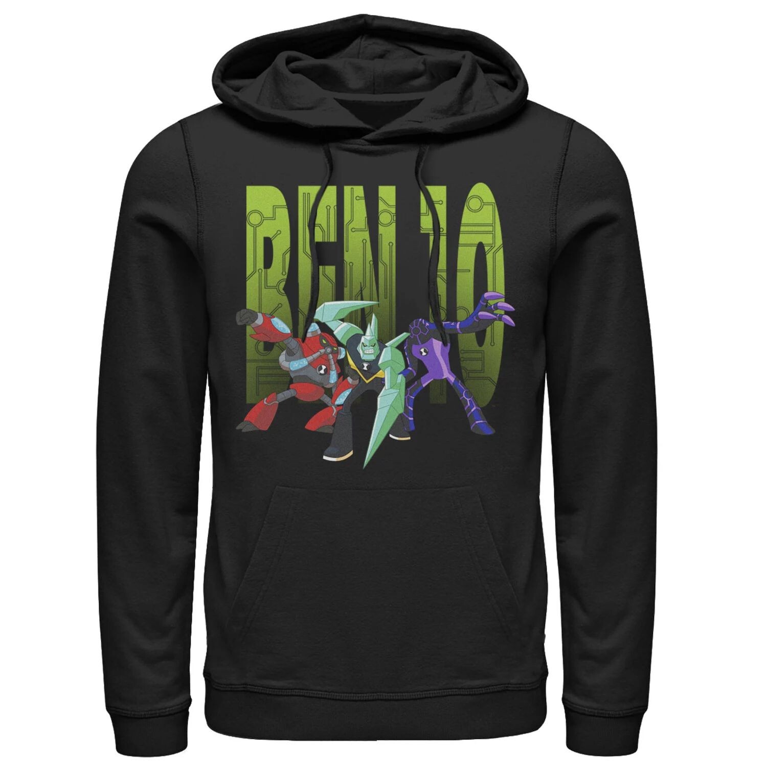 

Мужская толстовка с капюшоном Ben 10 Aliens Digital Trinity Licensed Character