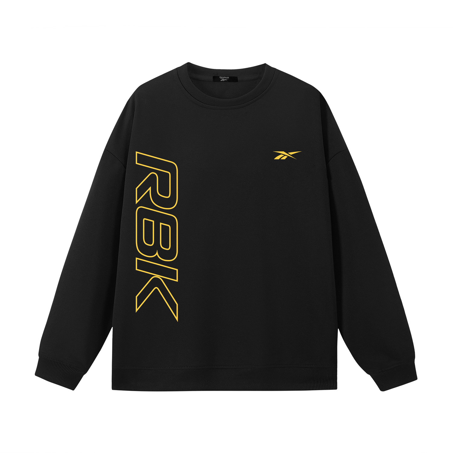 

Свитшот Unisex Crew Neck Moderate Heavyweight Reebok, черный-желтый (fleece-lined)