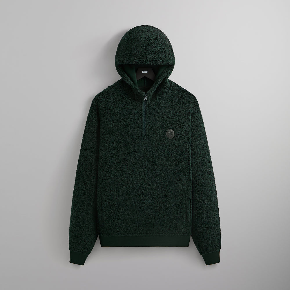 

Худи Kith Bonded Sherpa Coleman Quarter Zip Hoodie, цвет Stadium
