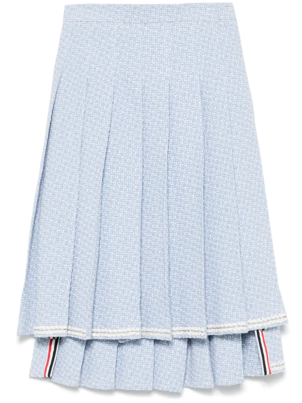 

Твидовая юбка миди THOM BROWNE, синий