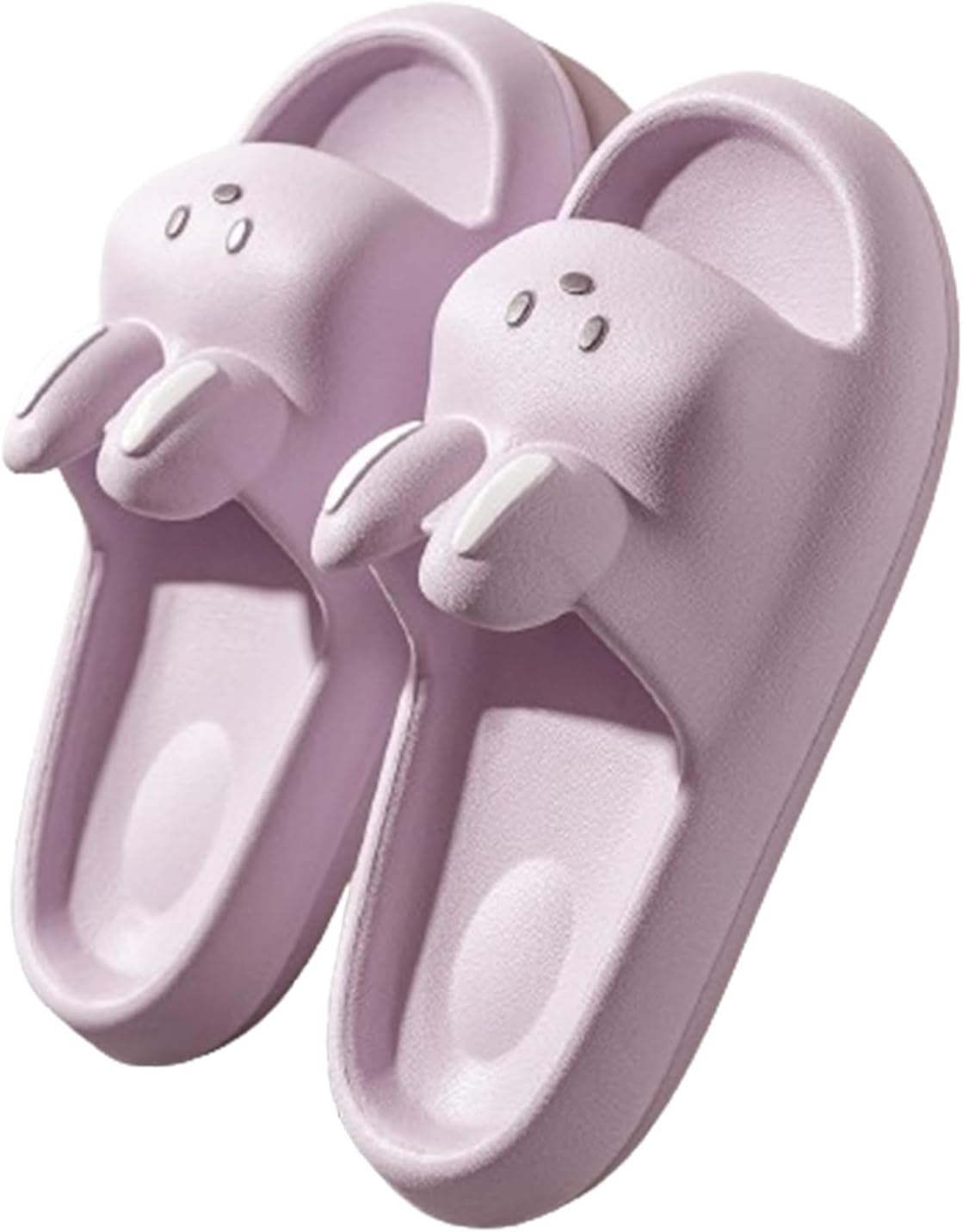 

Женские и мужские летние шлепанцы ZNEL с открытым носком, с изображением милого мультяшного кролика, для душа, бассейна, пляжа, ванной комнаты. Удобные домашние тапочки с противоскользящей подошвой для улицы и дома (44-45, черный)