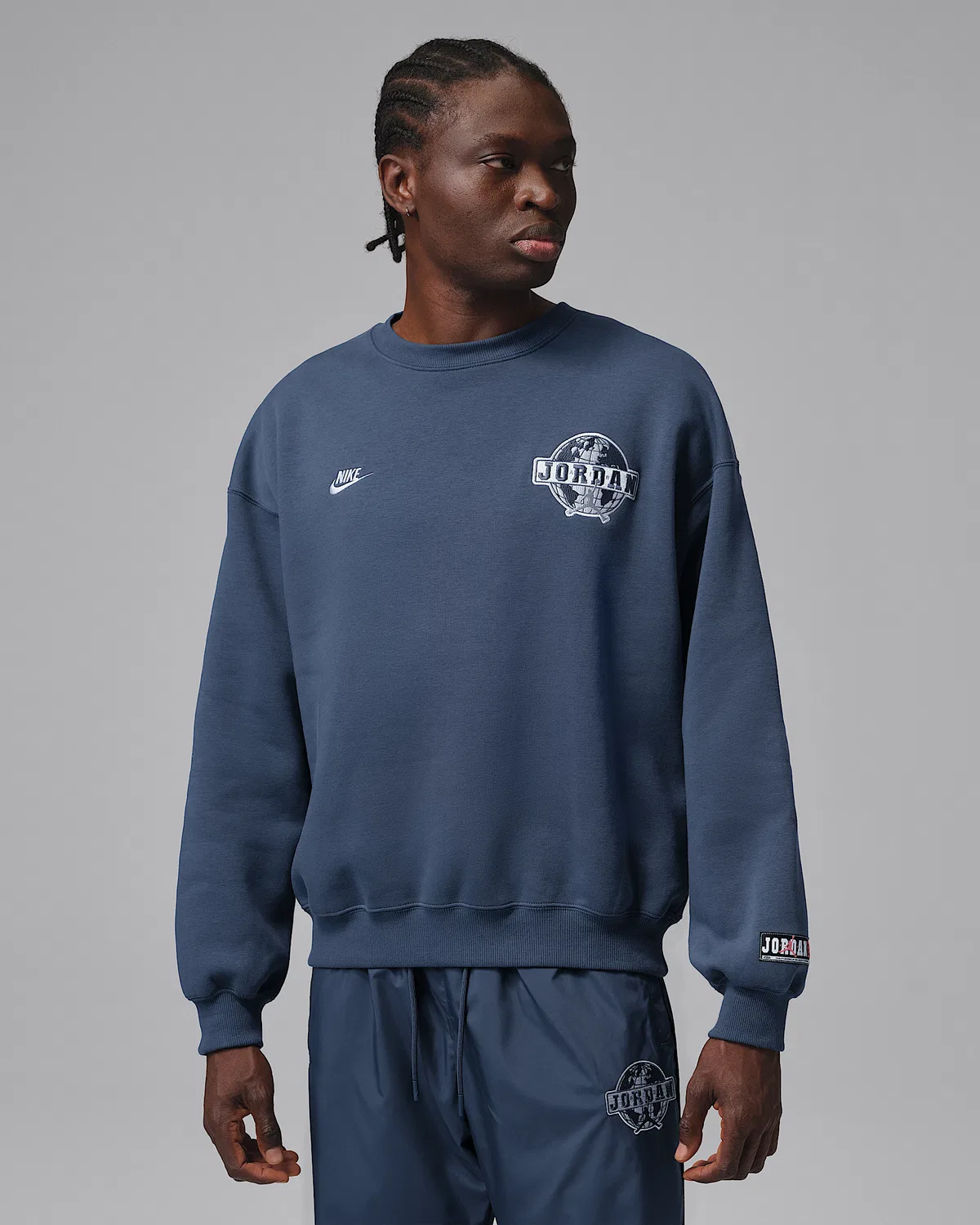 Мужская футболка с круглым вырезом Jordan Brooklyn, Squadron Blue/Aura