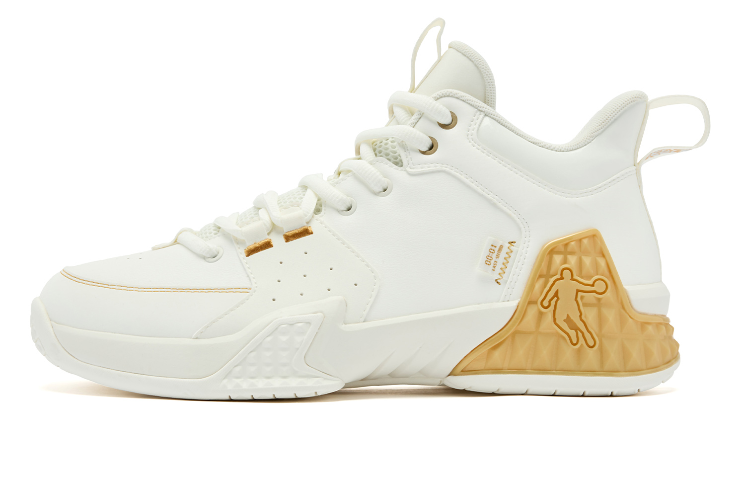 

Баскетбольные кроссовки Basketball Shoes Men Low-Top Ivory/gold Qiaodan, слоновая кость/золотой