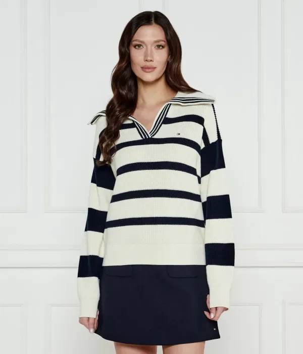 Свитер loose fit Tommy Hilfiger, белый