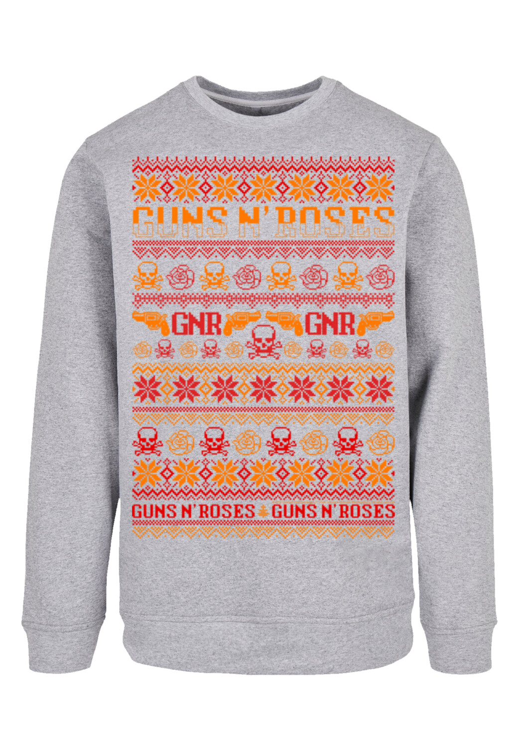 

Толстовка F4NT4STIC Guns n' Roses Weihnachten Christmas, цвет grau meliert