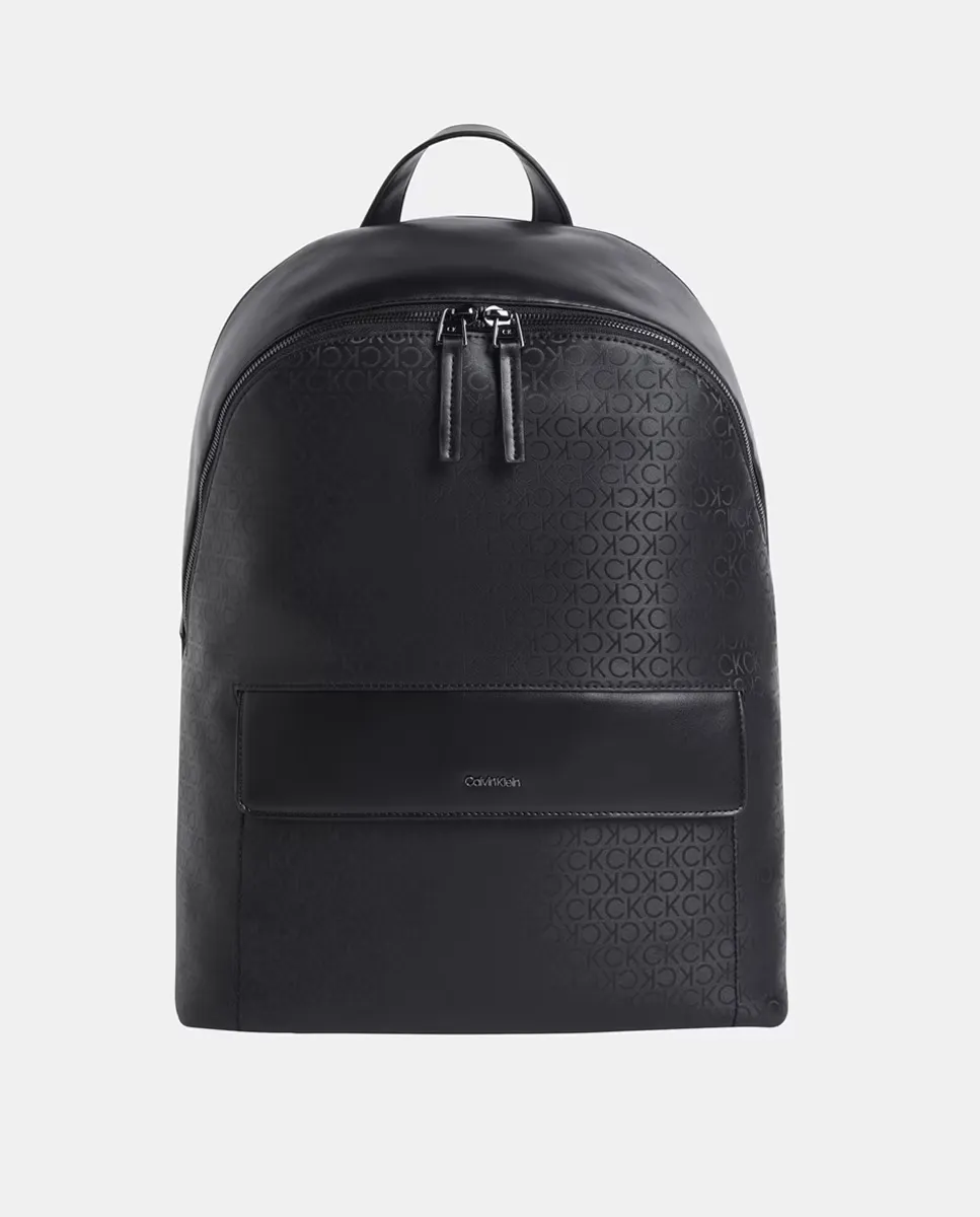 

Круглый мужской рюкзак с логотипом Calvin Klein, черный