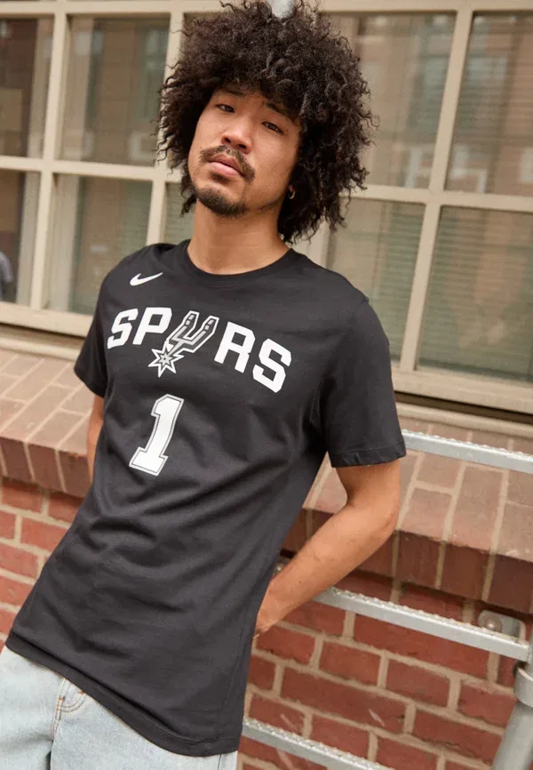 Футболка Nike Performance NBA San Antonio Spurs Wembanyama Tee Club Wear, черный