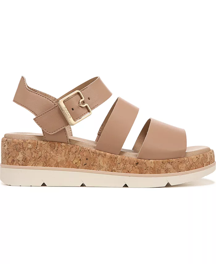Женские платформенные сандалии-эспадрильи Once Twice Dr. Scholl's, коричневый — фото 2