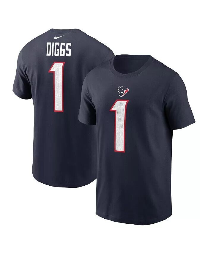 

Мужская футболка Stefon Diggs Navy Houston Texans с именем и номером игрока Nike