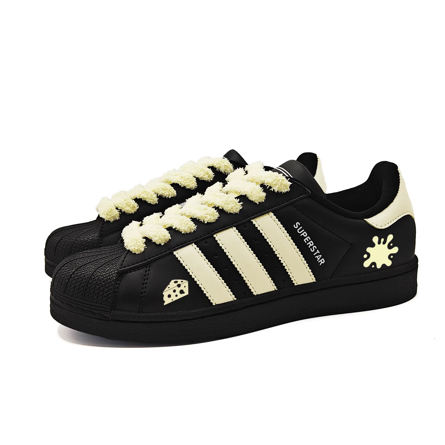 Кроссовки для скейтбординга Superstar 2 Kids Adidas Originals светло-желтые — фото 4