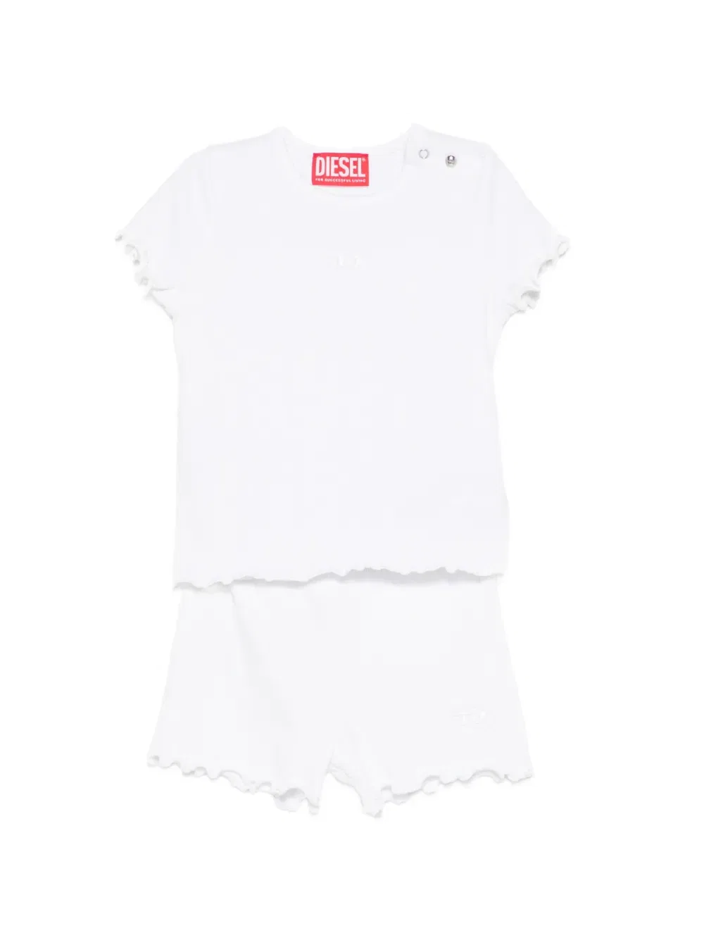 Комплект шорт с оборками (два комплекта) Diesel Kids, белый