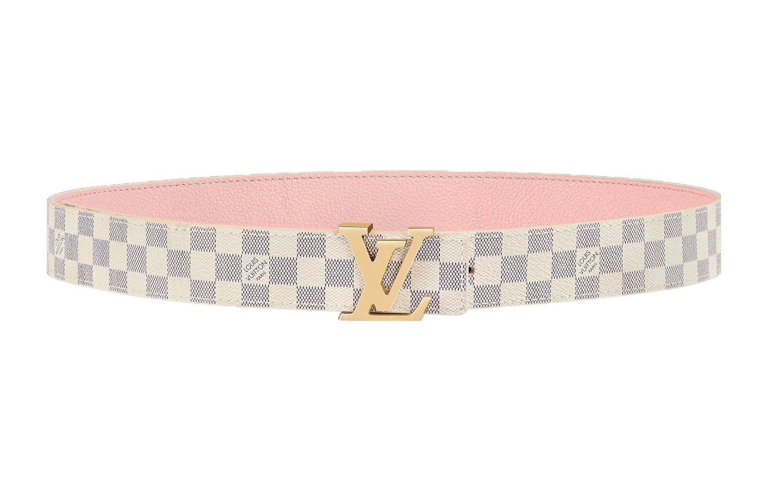 

Ремень женский Louis Vuitton кожаный, бежевый / розовый