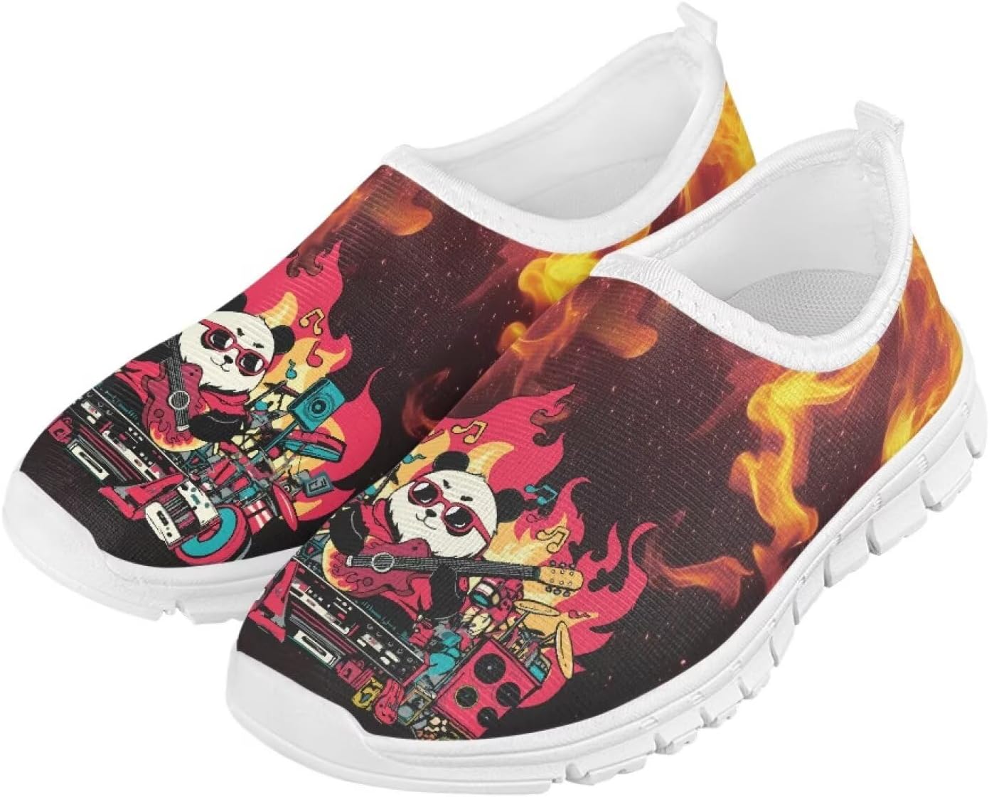 

Детские слипоны для девочек, милые повседневные спортивные кроссовки для мальчиков, для школы, бега, активного отдыха, подарки для детей Cugasmaru, Flame Panda