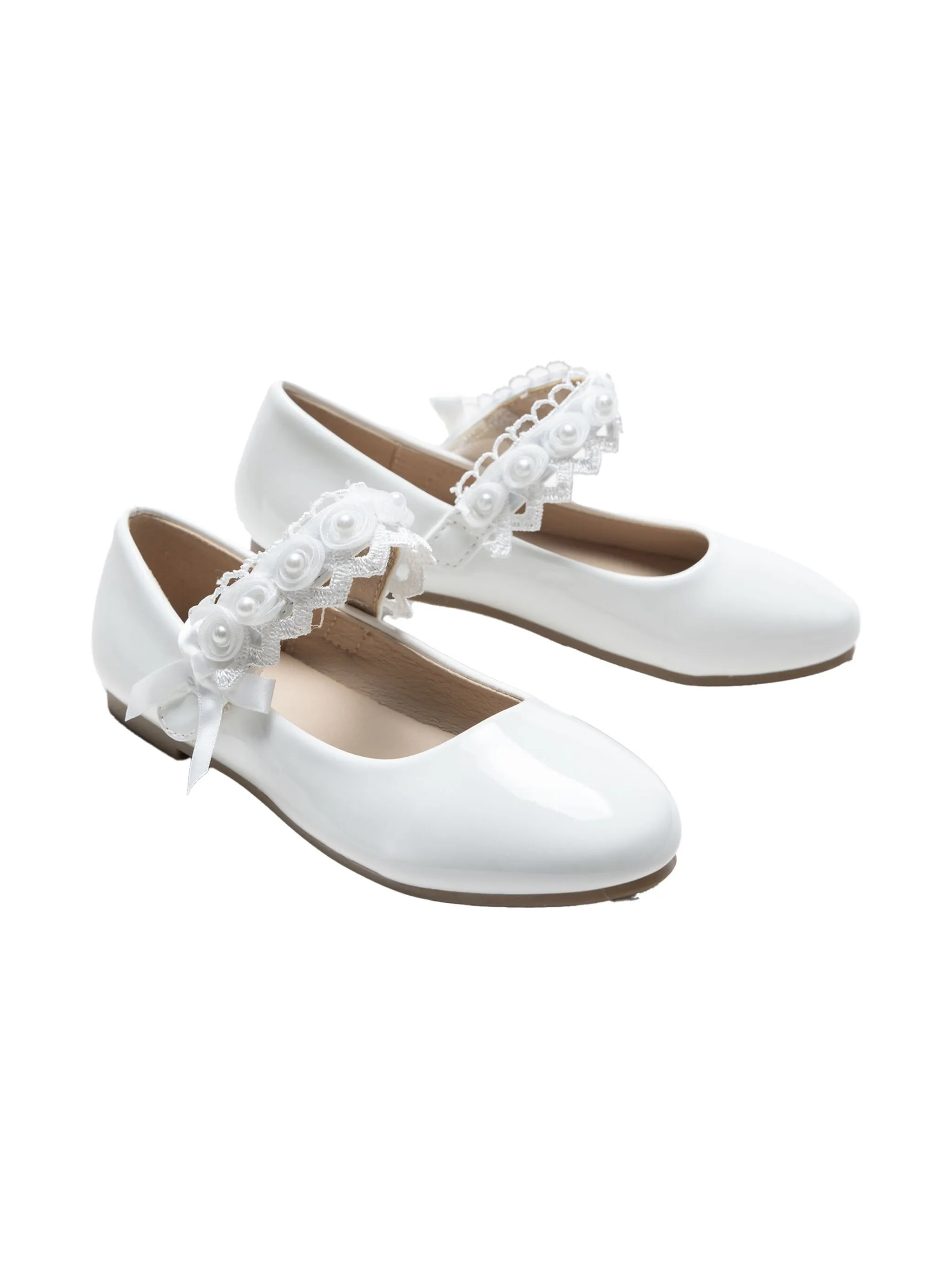 

Лакированные балетки с аппликацией Tulleen, белый