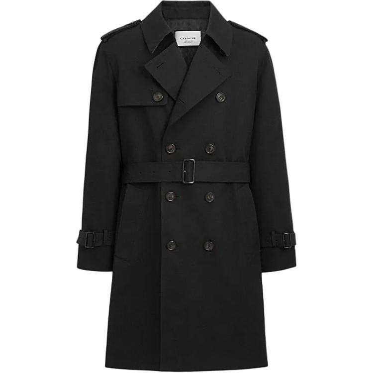 

COACH Мужской тренчкот SS24, черный