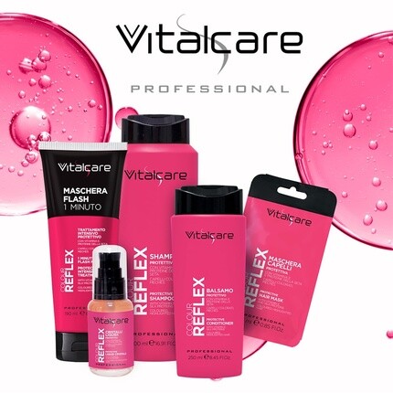Vitalcare Color Reflex Flash-маска 1 минута для ломких и окрашенных волос с витамином Е и протеинами шелка 190мл — фото 3