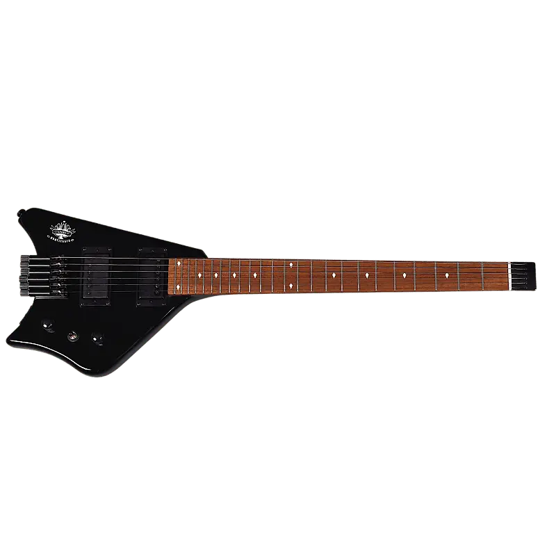 

Электрогитара BootLegger Guitar Spade Black Headless With Stiletto Case & Flask