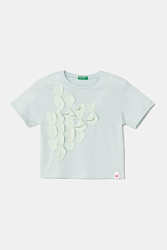 

Детская хлопковая футболка United Colors Of Benetton, бирюзовый