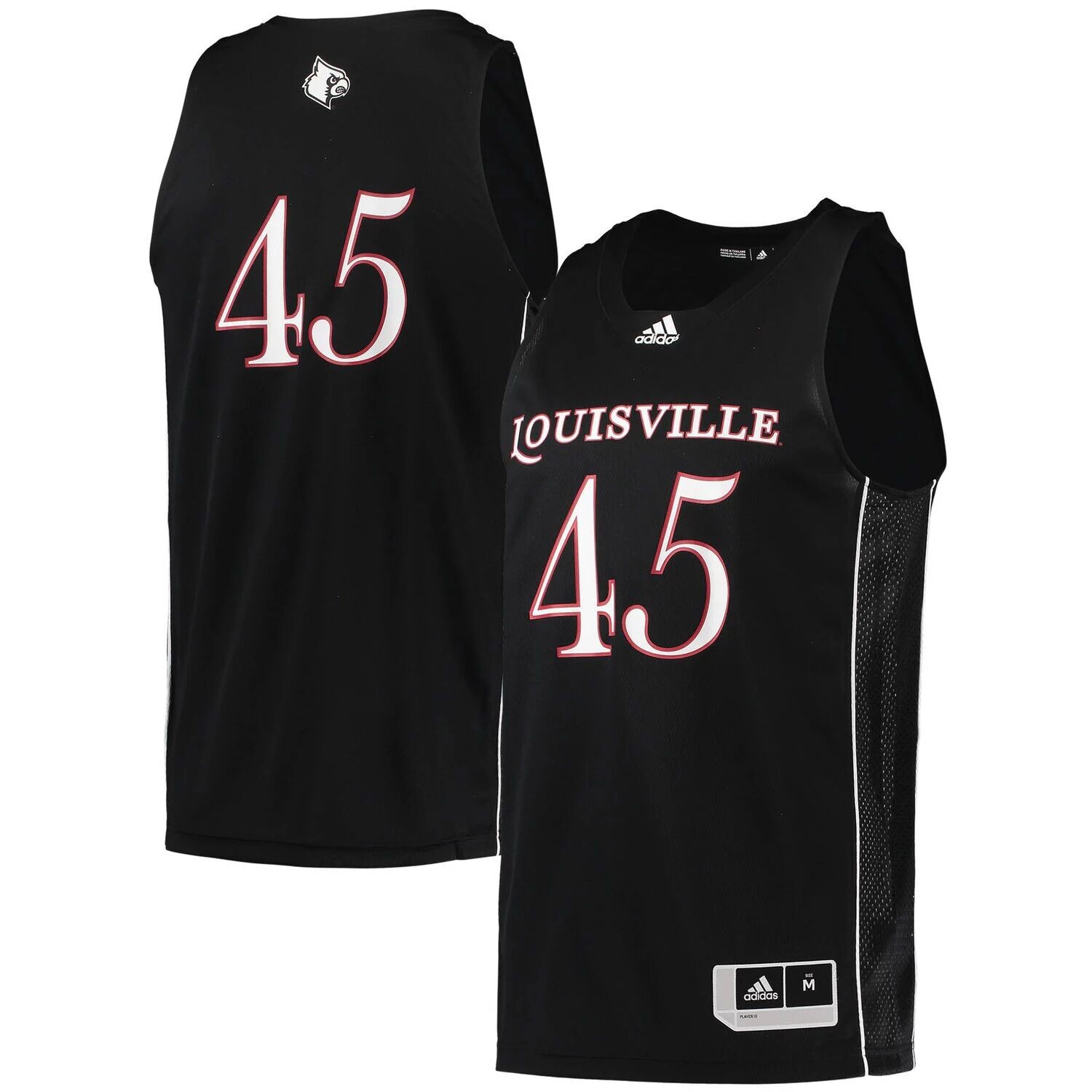 

Мужская баскетбольная майка № 45 черного цвета Louisville Cardinals Swingman adidas, Черный, Мужская баскетбольная майка № 45 черного цвета Louisville Cardinals Swingman adidas