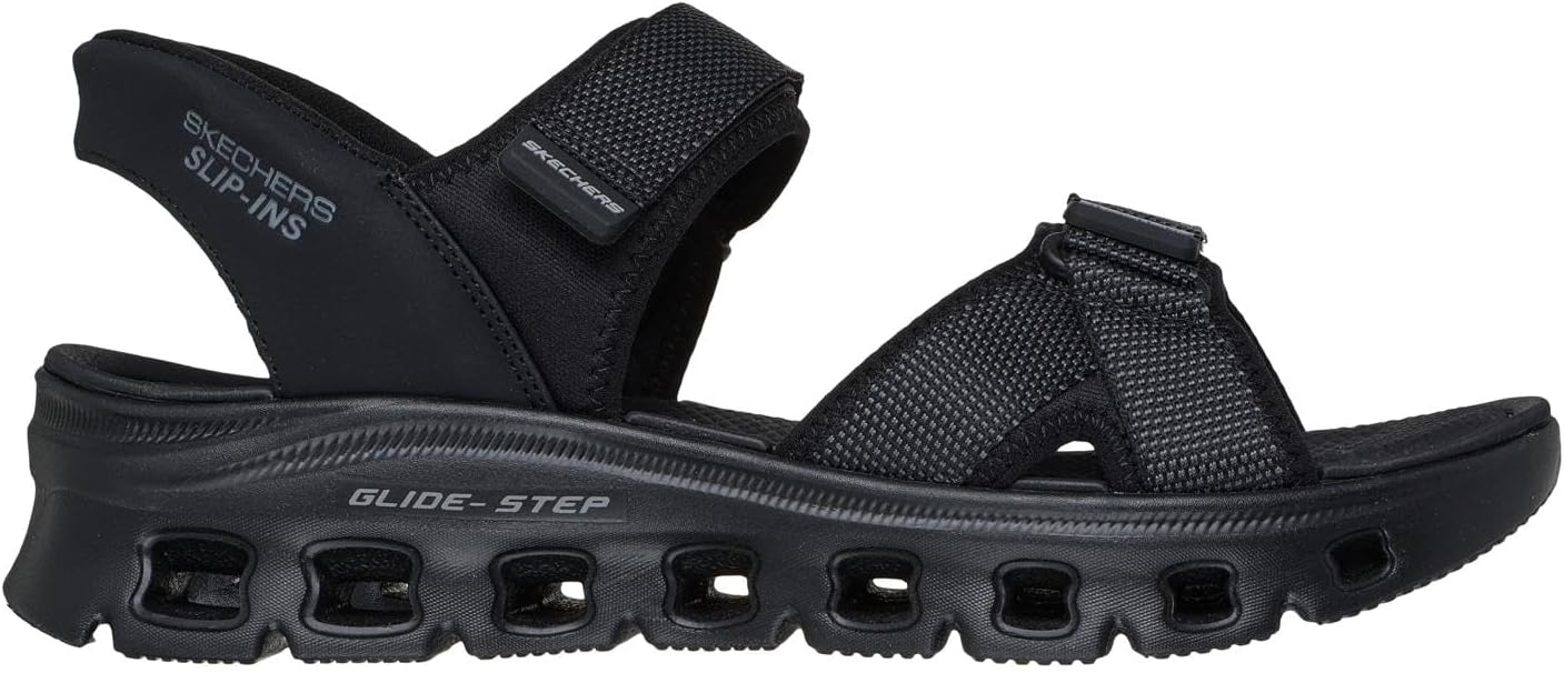 Мужские сандалии Skechers Glide-step Pro Salvo с легким надеванием без использования рук, черный — фото 4