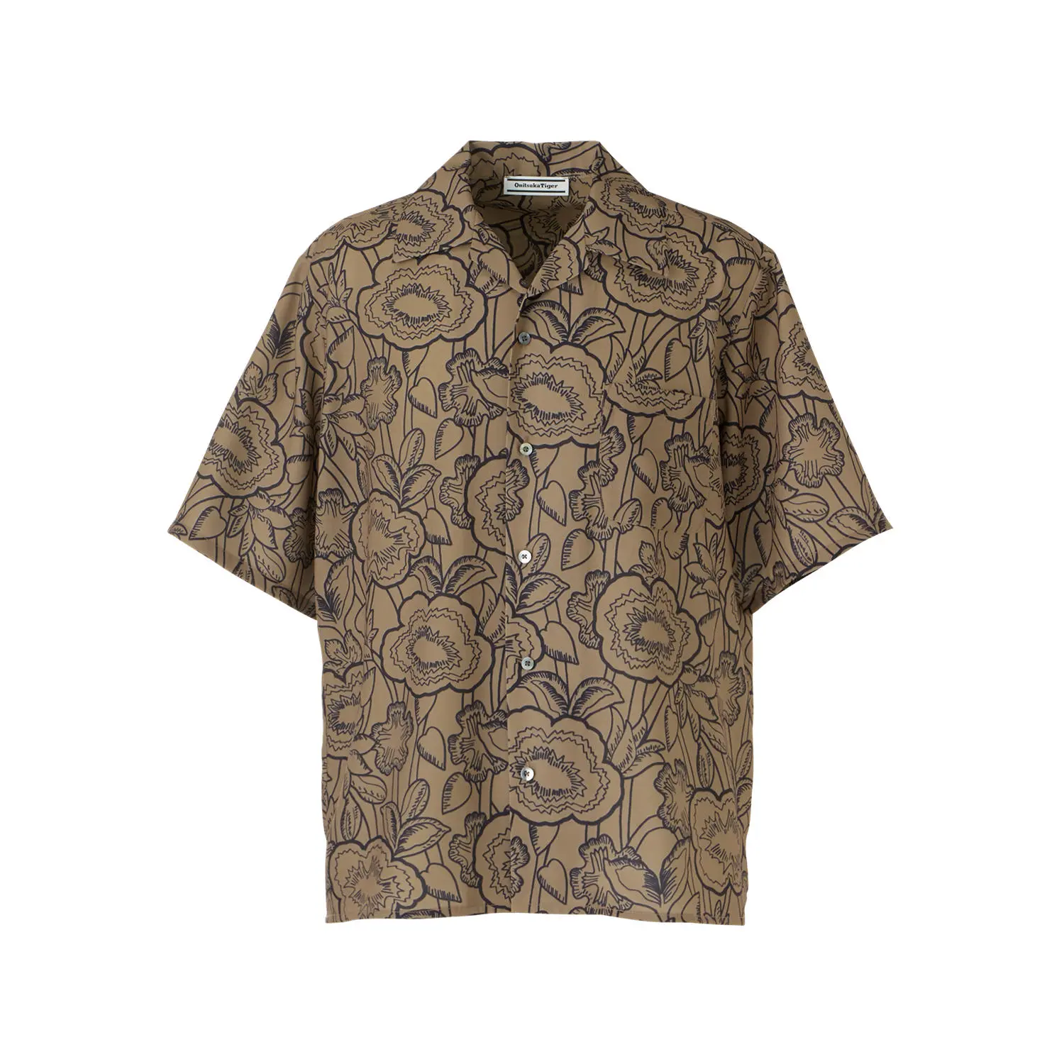 

Onitsuka Tiger Принтованная рубашка мужская светло-коричневая