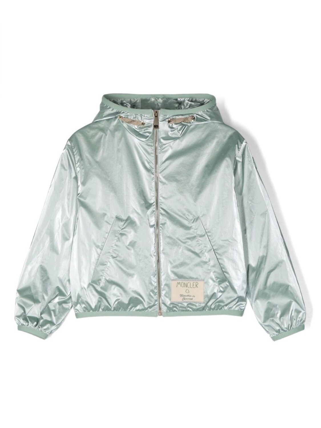 

Moncler Enfant бомбер с вышитым логотипом, зеленый