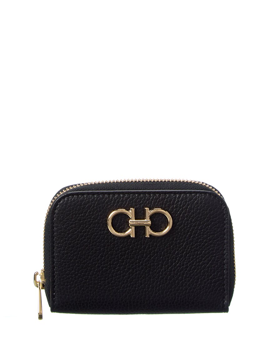 

Кожаный кошелек для монет Ferragamo Gancini Salvatore Ferragamo, черный