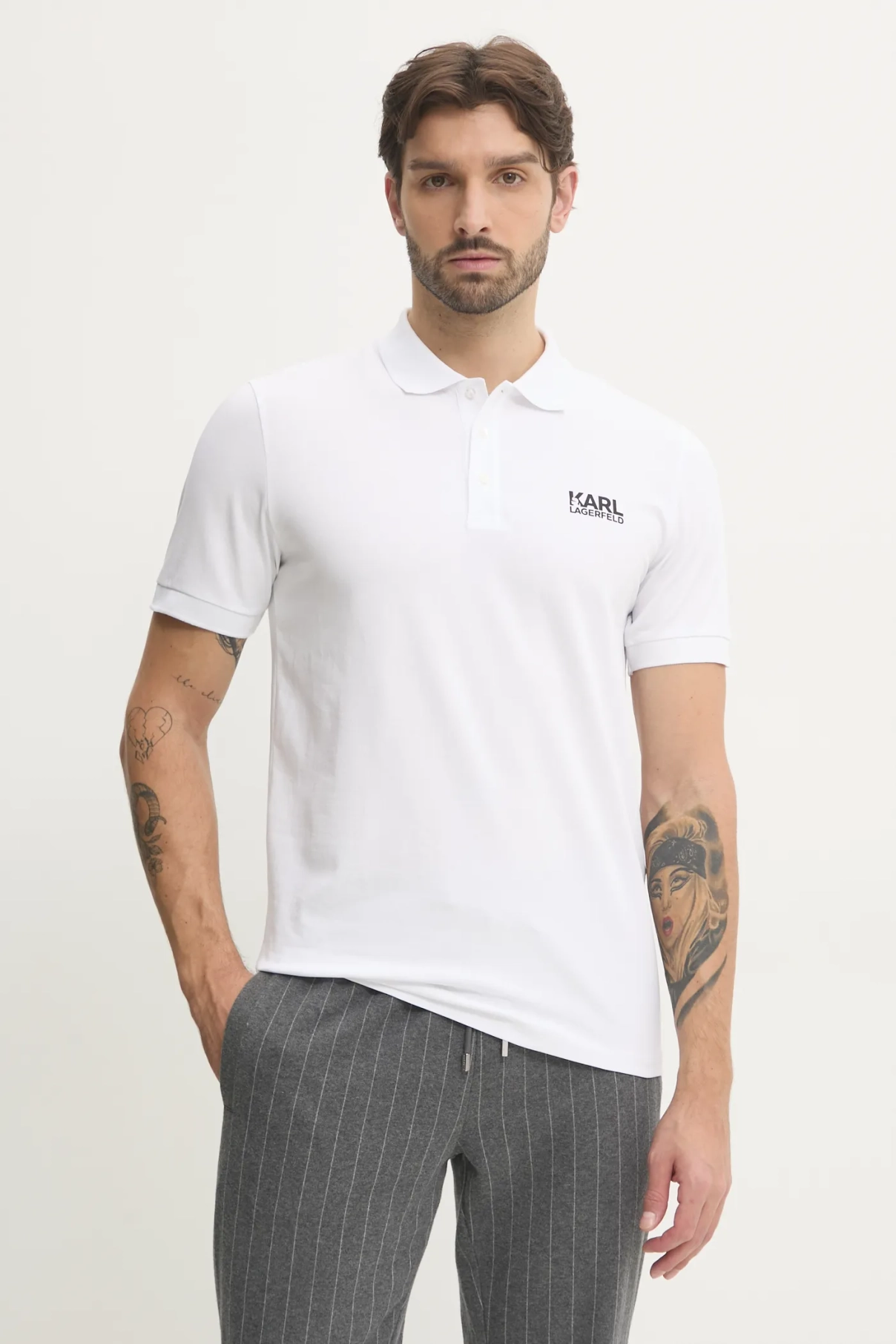 

Поло Karl Lagerfeld, белый