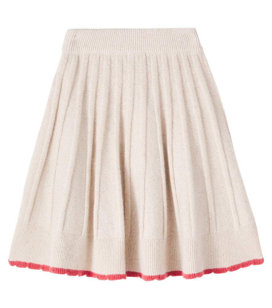 Синенна юбка из шерстяной смеси с вязкой Bebe Organic, Natural Knit Aw25 — фото 4