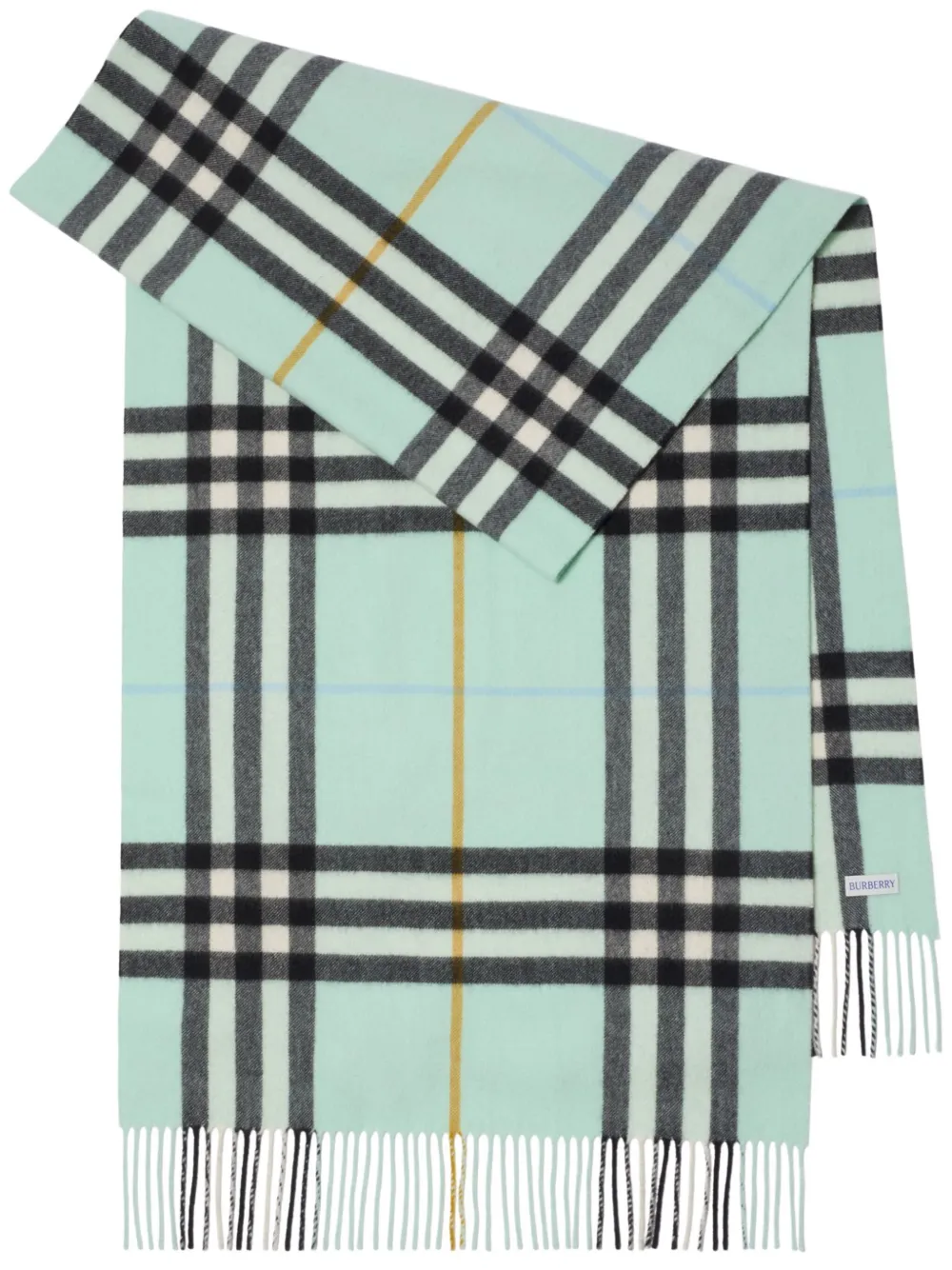 

Кашемировый шарф в клетку BURBERRY, синий