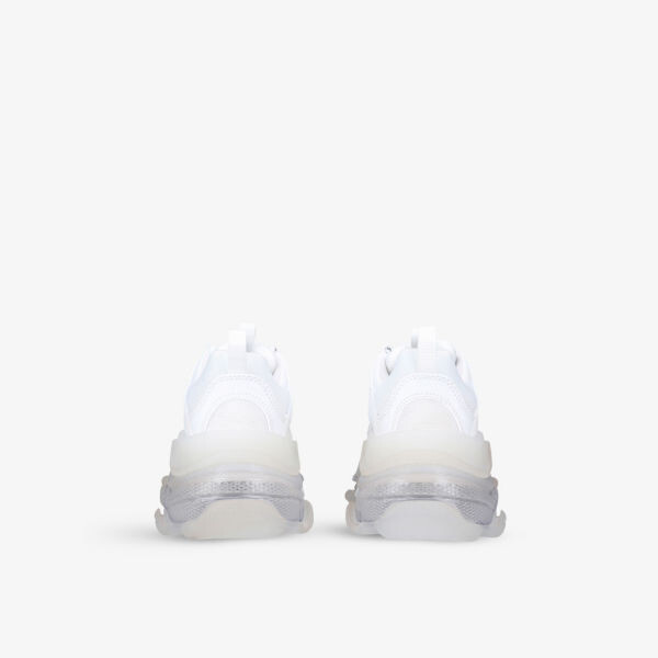 Женские кроссовки triple s clear sole из искусственной кожи и сетки Balenciaga, белый — фото 4