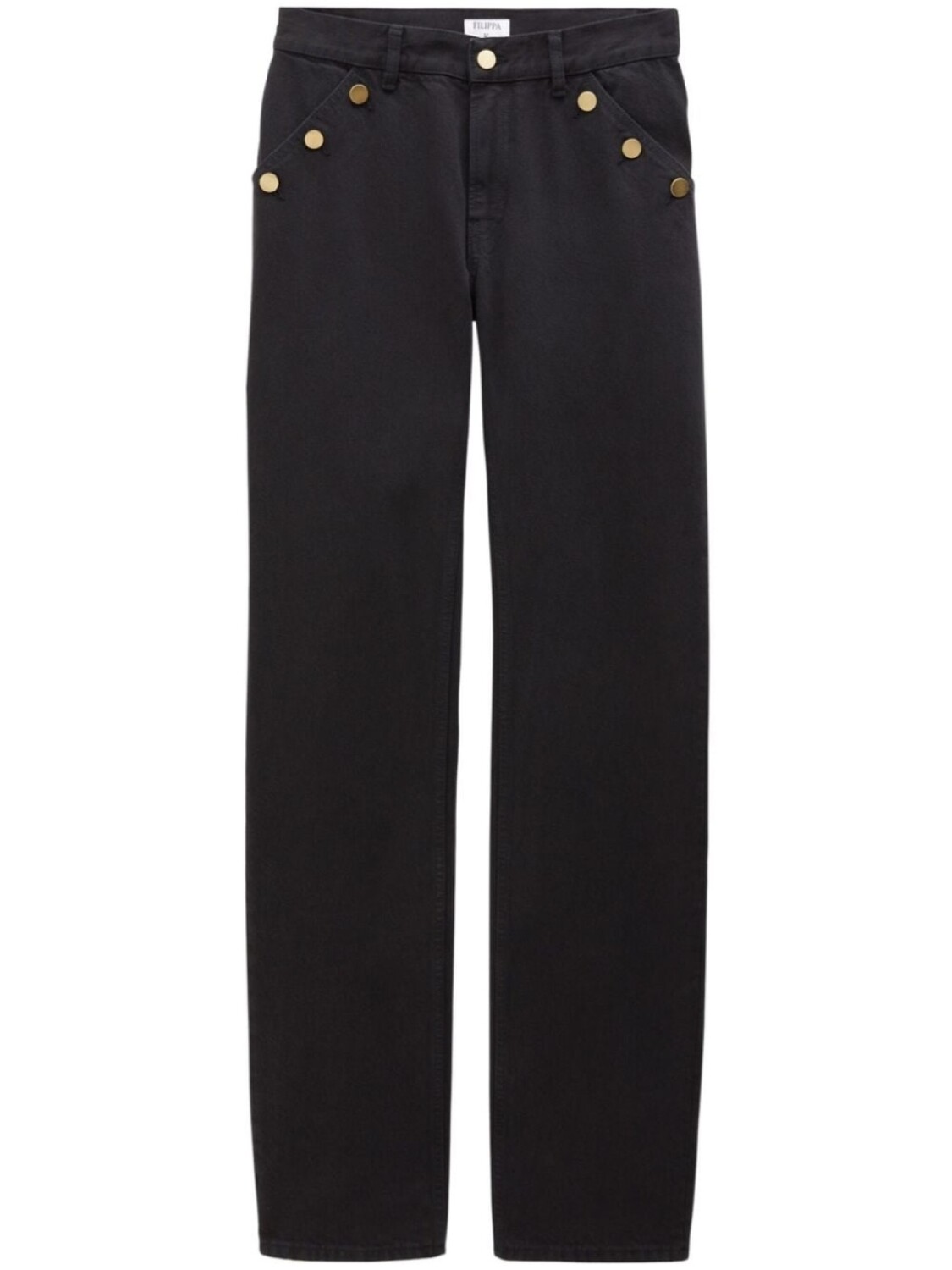 

Прямые джинсы Classic с декоративными пуговицами Filippa K, черный