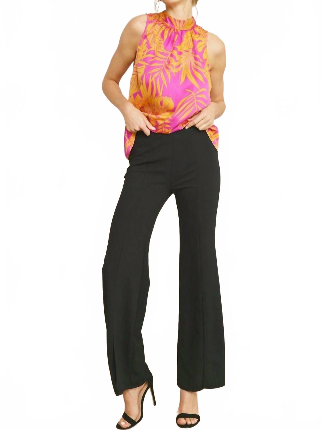 

Топ с принтом тропических листьев, оранжевый/розовый Entro