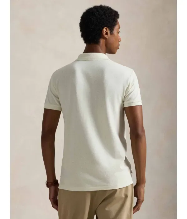 Полюс slim fit Polo Ralph Lauren, кремовый — фото 3
