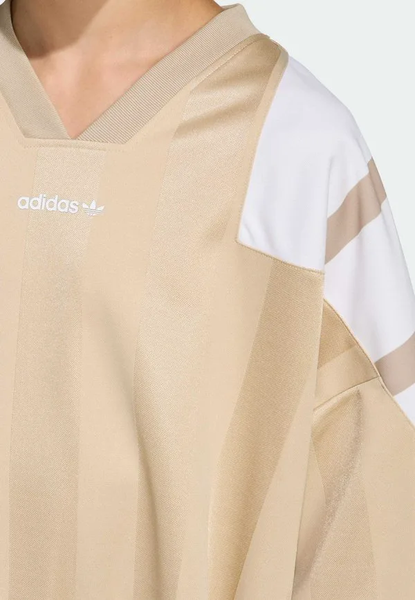 Футболка унисекс с объемным блочным принтом Adidas Originals, Stone Khaki — фото 3