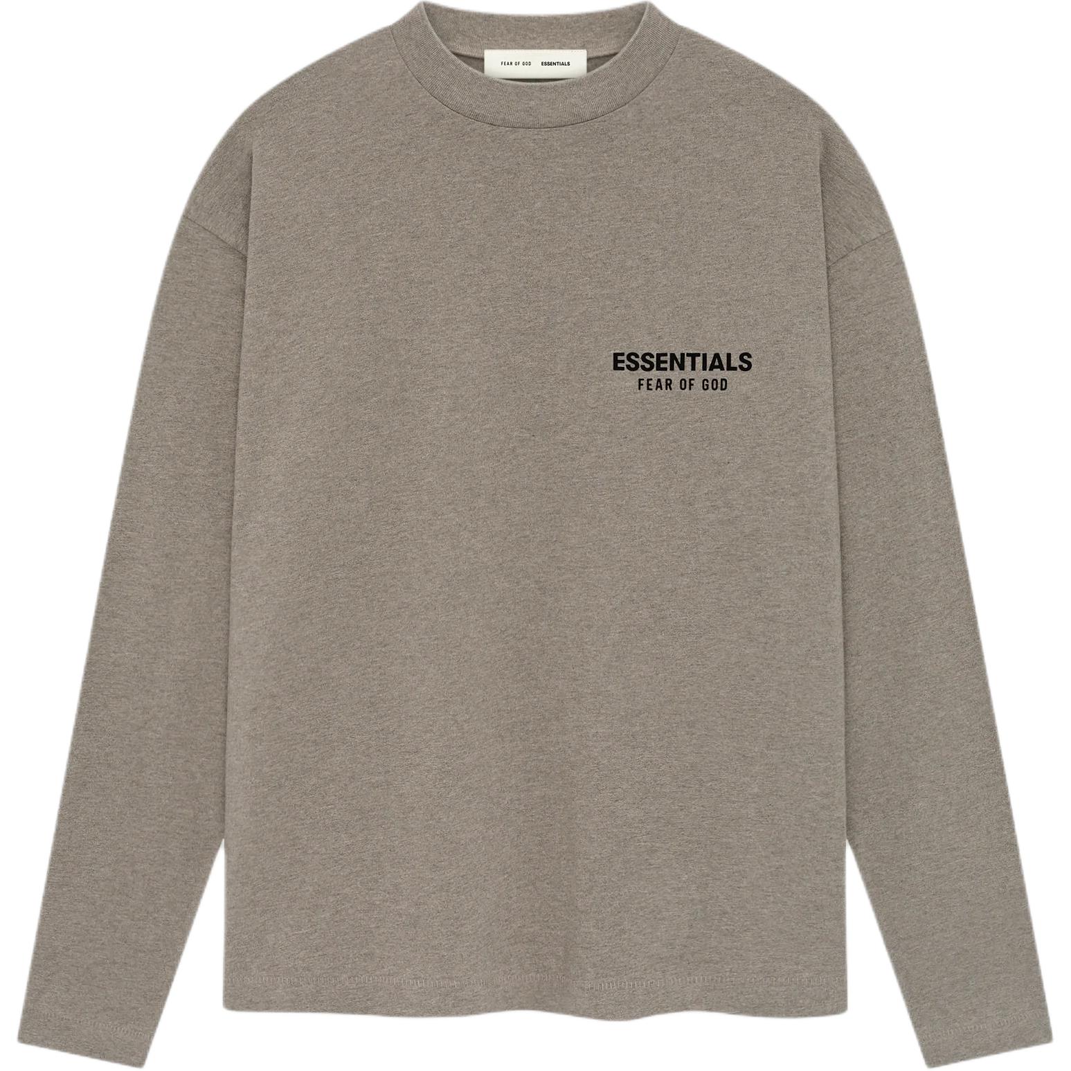 Классическая футболка с длинными рукавами Fear Of God Essentials, коричневый — фото 3
