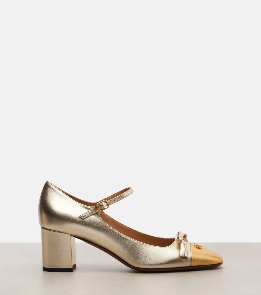 Туфли Mary Jane Valet Du Roi 60 из кожи Valentino Garavani, Platino-Soft Gold — фото 4