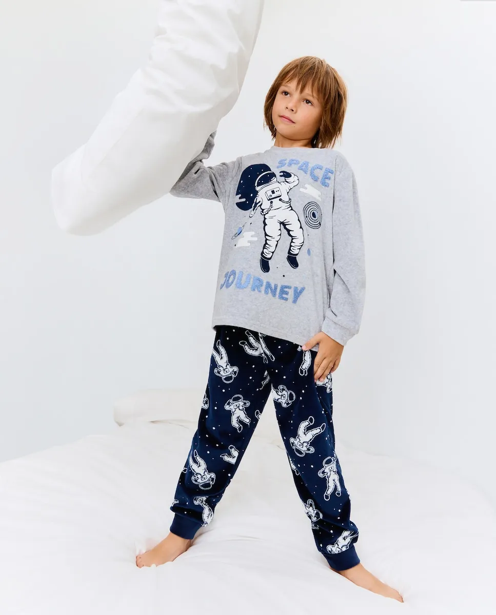 

Полный пижамный комплект с рисунком единорога для девочки Cotton Juice, розовый