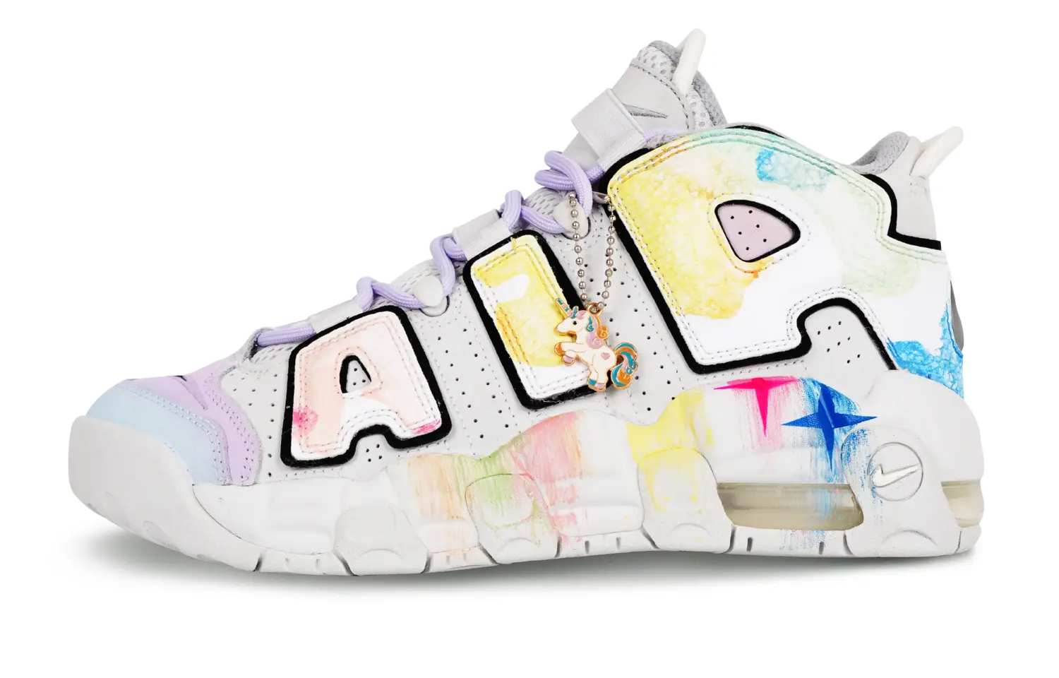 

Баскетбольные кроссовки Air More Uptempo для детей, начальная школа Nike, цвет Candy Color