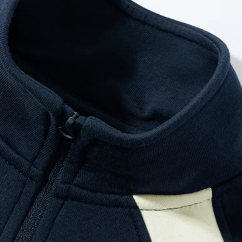 Детская толстовка с полуоткрытым воротником PEAK Fleece-Lined Black/PK — фото 4