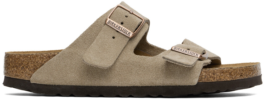Узкие сандалии Arizona Soft Footbed Birkenstock, Taupe