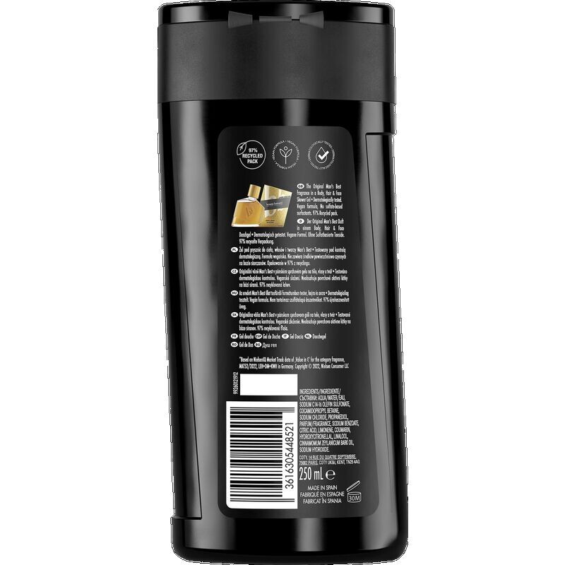 Лучший мужской гель для душа 3 в 1 bruno banani, 250 ml — фото 2