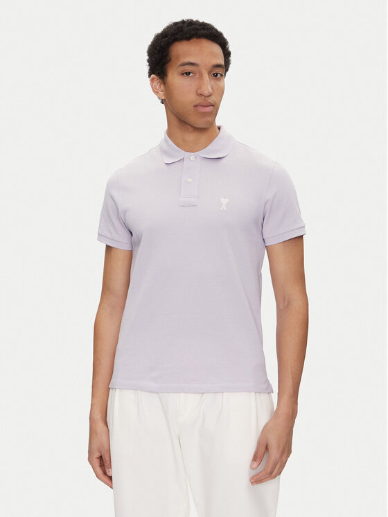 

Поло regular fit HPL060.760 Ami Paris, фиолетовый