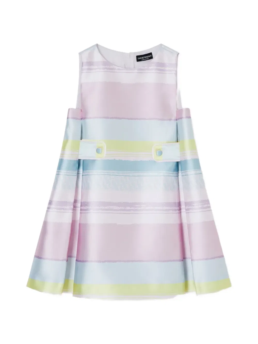 Полосатое платье без рукавов Emporio Armani Kids, розовый