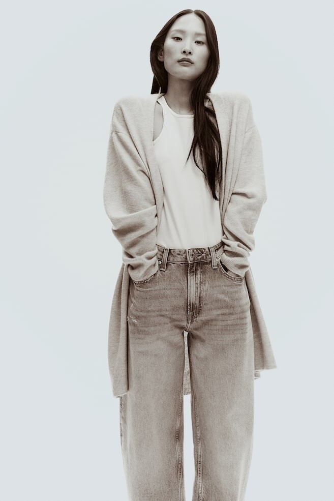 

Длинный кардиган H&M, бежевый