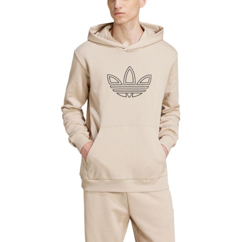 Футболка с трилистником FW24 Толстовка Мужская Бежевая Adidas Originals — фото 3