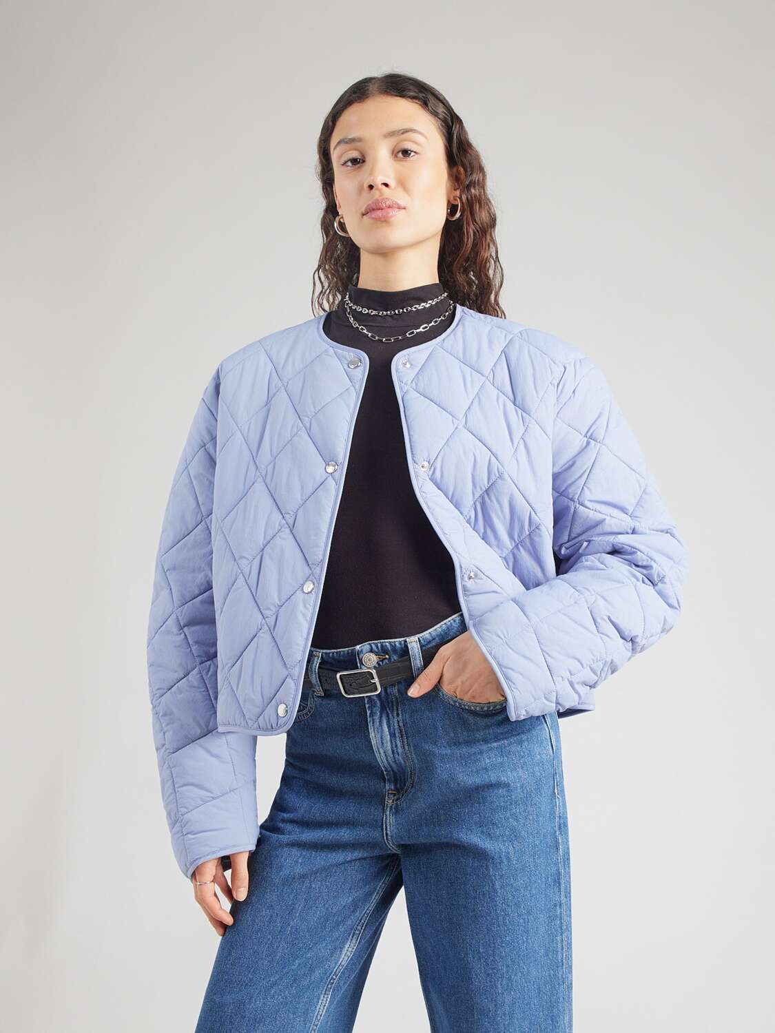 BOSS Куртка межсезонная 'C_Paressa' в цвете Dusty Blue — фото 3