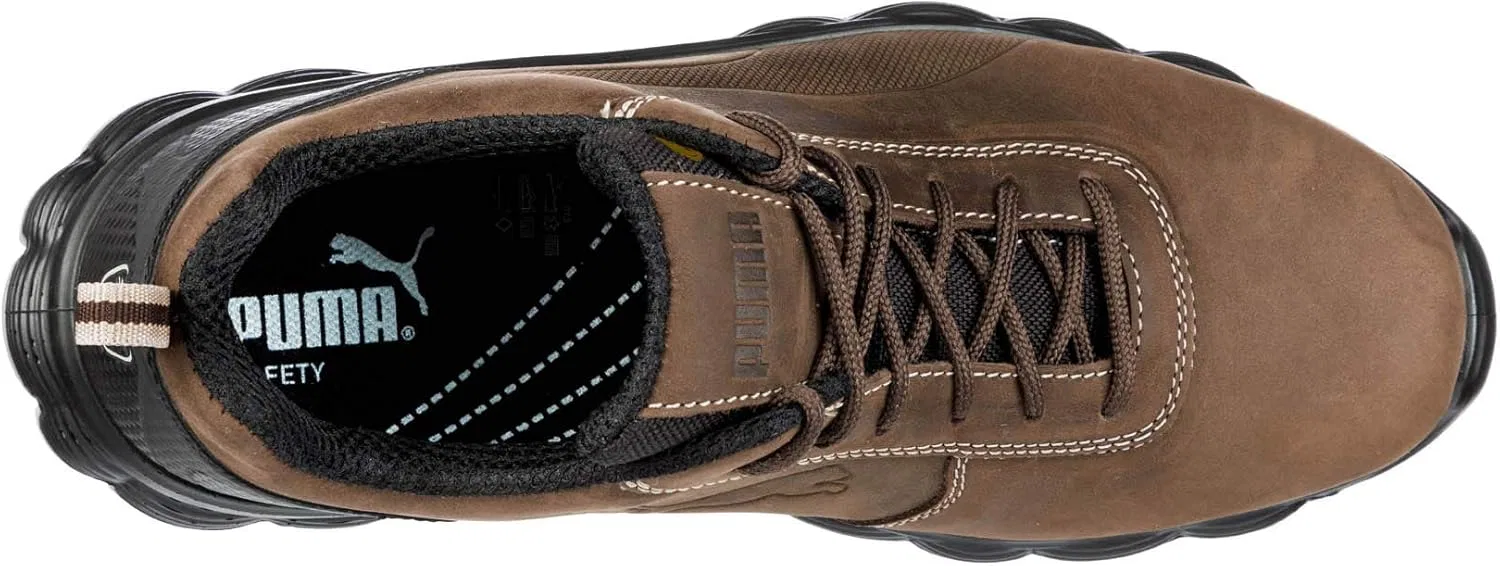 Мужские рабочие кроссовки PUMA Safety Condor Low, защитная обувь, стальной защитный носок S3 ESD SRC, защита от проникновения, нескользящая подошва, Black Brown — фото 4